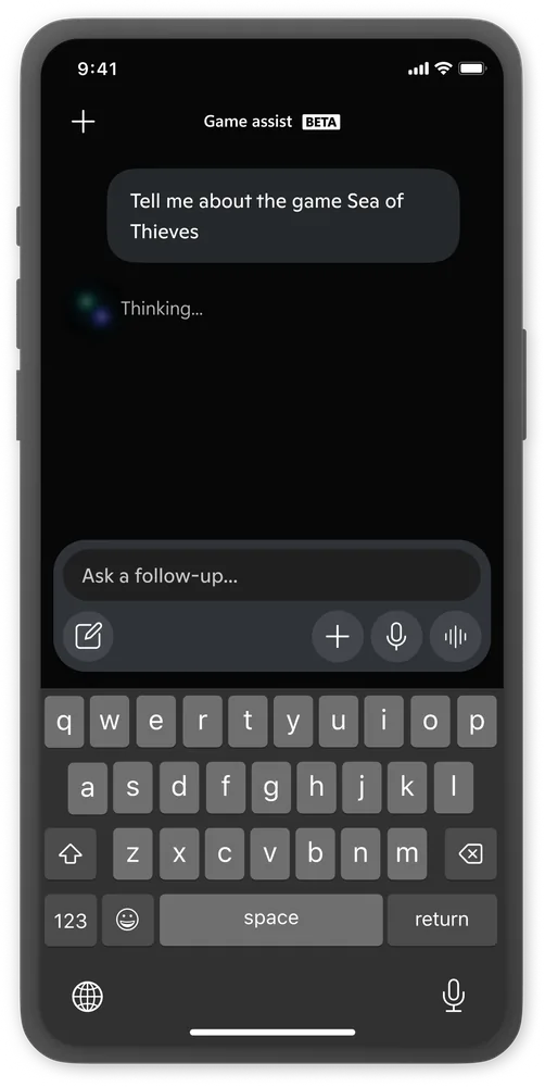 Game Assist chat on mobile