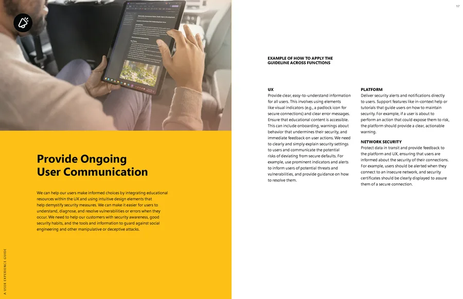 Provide Ongoing User Communication spread